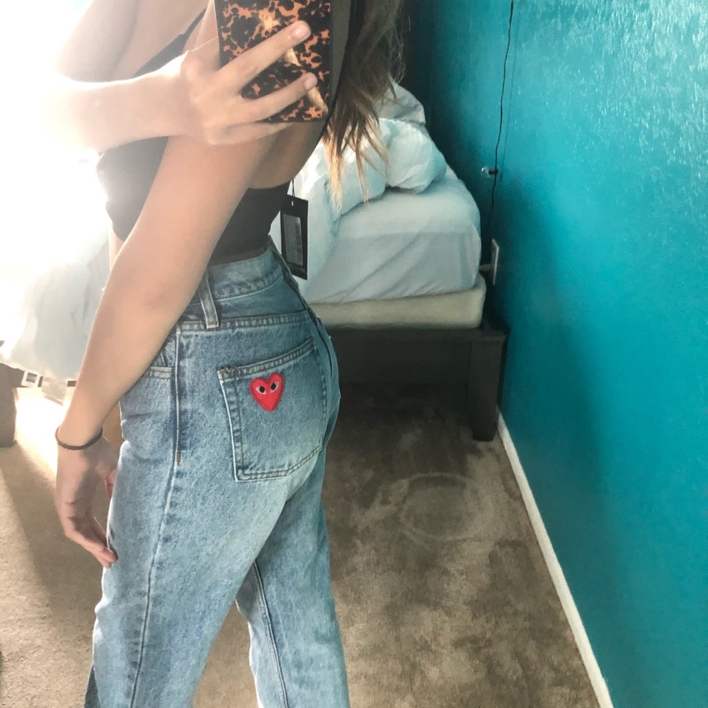 custom CDG john galt mom jeans